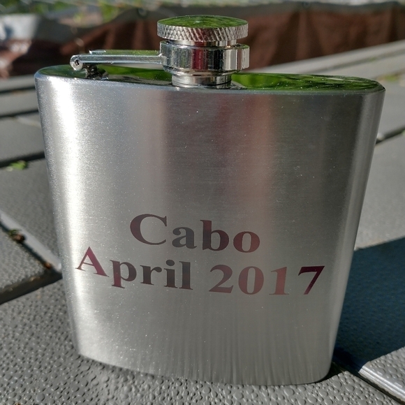 Stainless steel drinking flask Cabo 2017. 6 oz. - Picture 1 of 4